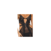 Guêpière ajourée noire avec string assorti – René Rofé